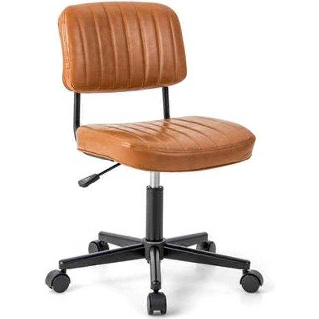 Adjustable Ergonomic Leisure Chair with PU Leather-Orange