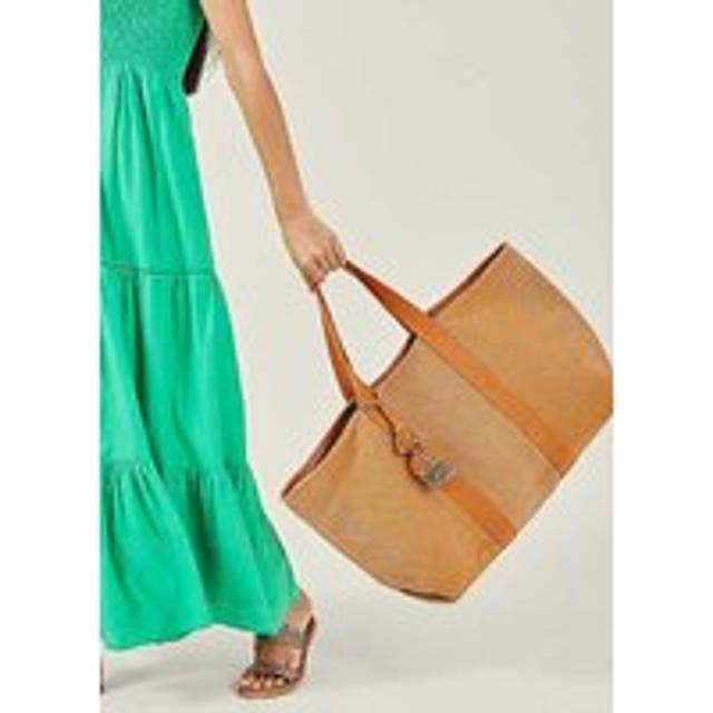 Accessorize Oversized Shopper Bag - Peach