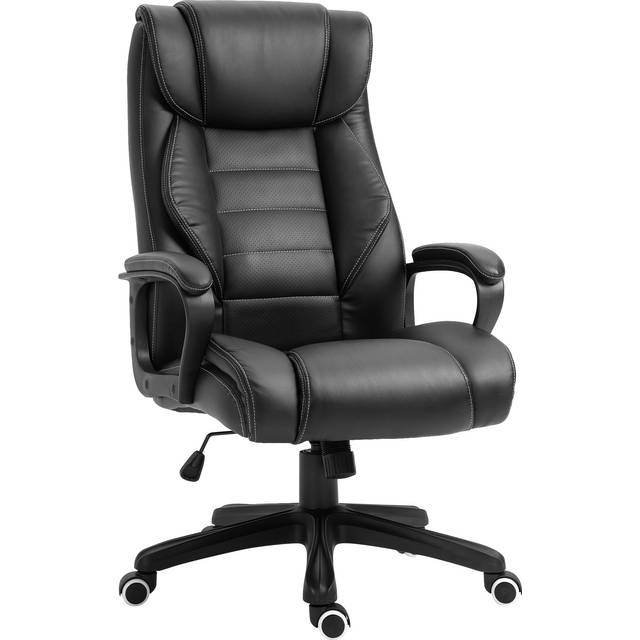ProperAV Extra Ergonomic High Back Tilting Executive Office Chair with 6-Point Vibration Massage Function (Black)