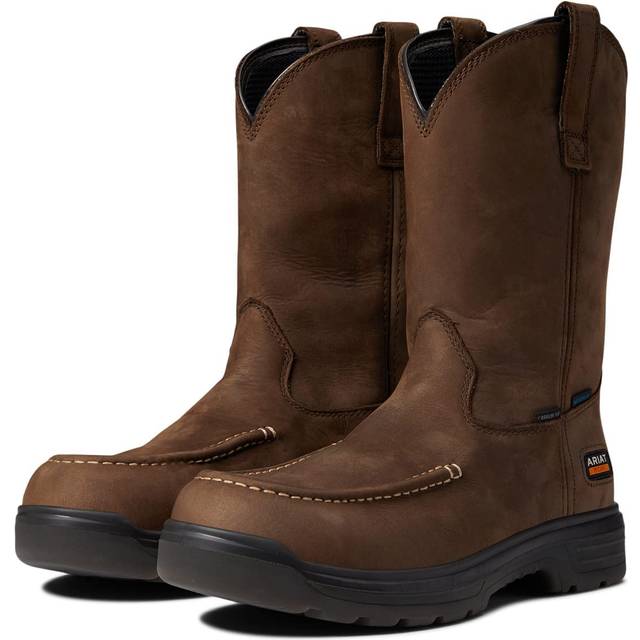 Ariat Mens Turbo Moc Toe Waterproof Carbon Toe Work Boot Mocha 11