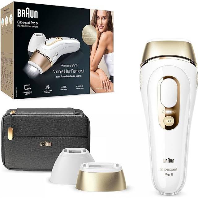Braun Silk-expert Pro Silk·expert Pro 5 PL5140 Intensivt pulserat ljus (IPL) Guld, Vit