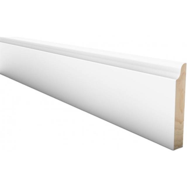 Leader 2.4m White Painted Decorative Large Base Moulding (120107)
