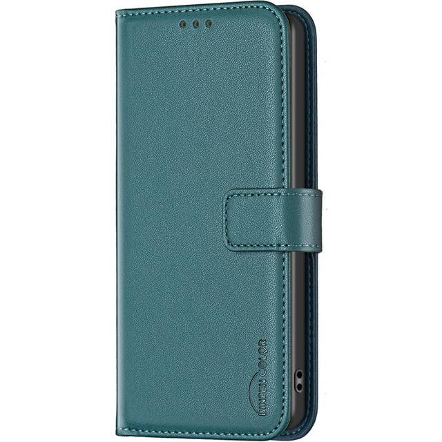 EIDERWOOD Sony Xperia 1 VI Konstläder Plånboksfodral med Ståfunktion & Korthållare - Grön