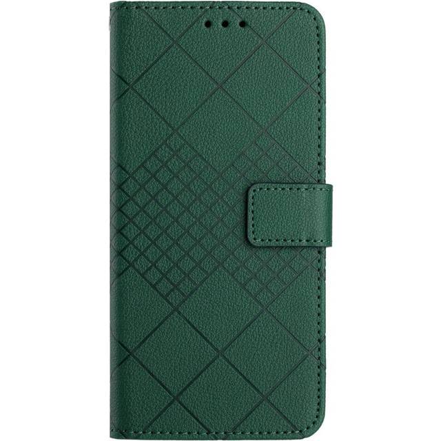 EIDERWOOD Sony Xperia 10 VI Läder Flip Fodral med Plånbok & Rem - Rombinprägling - Grön