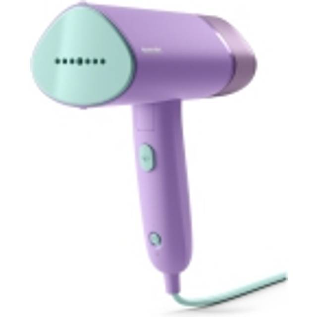 Philips 3000 Series handhållen steamer - 1000W, 20 g/min ånga, Löstagbar 100 ml vattenbehållare, Plastplatta, Inklusive förvaringspåse, 630 g lättvikt, lila (STH3010/30)