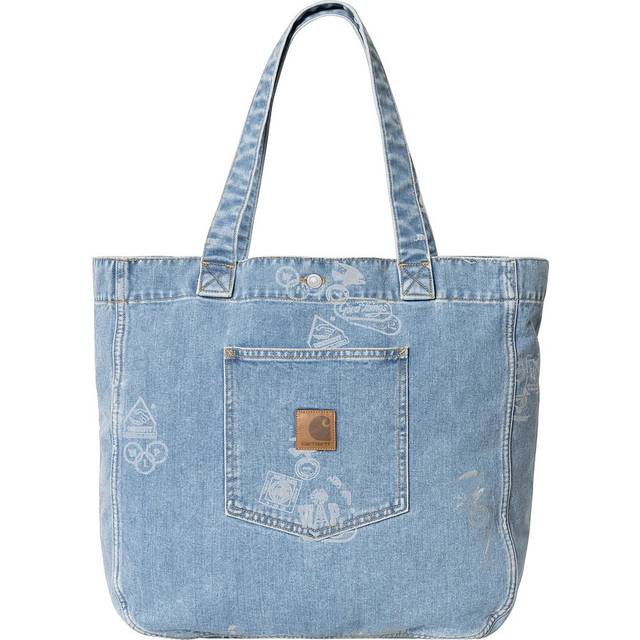 Carhartt Work In Progress Blue Stamp Tote - Blue Bleached - UNI