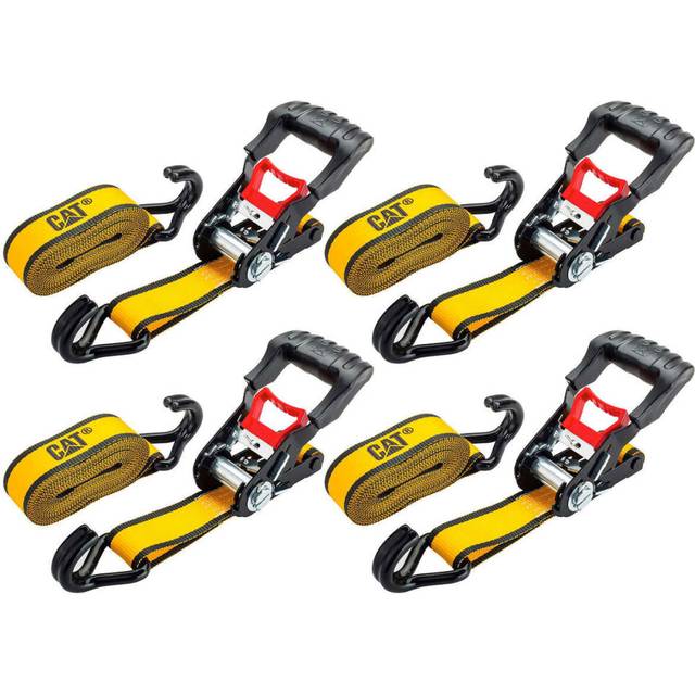 CAT Ratchet Double hook Tie-Downs 3.8 x 487.6 cm Pack 4 Straps Handle