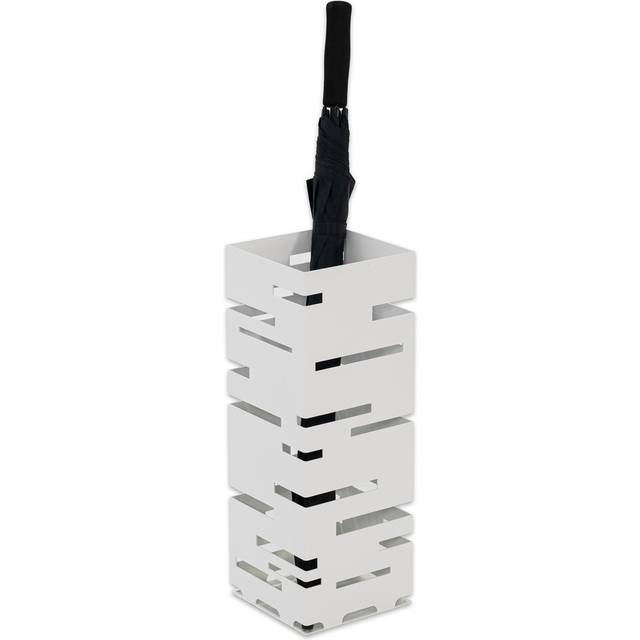 Metal Freestanding Umbrella Stand - White (50cm H X 18cm W X 18cm D)