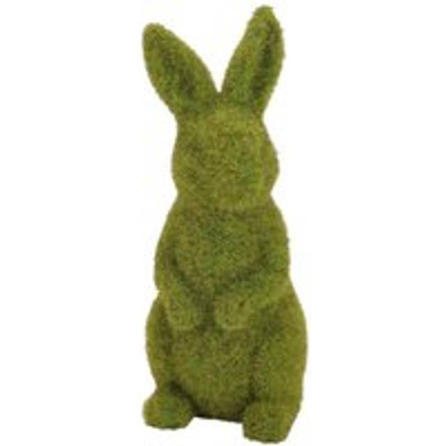 8.5cm W x 9cm D x 24cm H Artificial Garden Grass Resin Standing Bunny Statue - Green - One Size