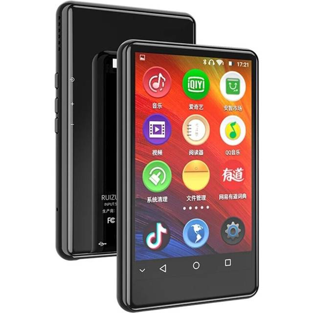 (16GB) 4 Inch Touch Screen 8GB/16GB Android WiFi Bluetooth 5.0 MP3 Player Music Video Player Support Speaker FM Voice Recording Pen