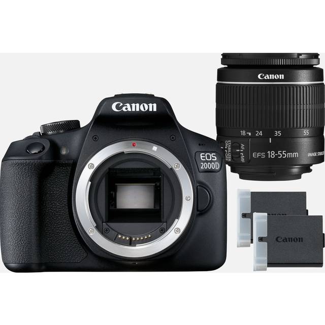 Canon EOS 2000D Camera + 18-55 IS II Lens + LP-E10 battery (OSFA)