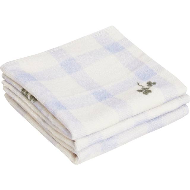Garbo & Friends - Tvättlappar 3-pack 30x30 Cm - Gingham Sorrel Blue