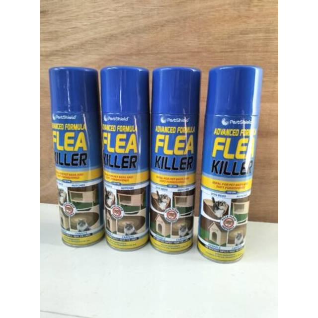 Flea Killer Spray 4 x 200ml Aerosol Animal Flea Dog Cat Tick Protection House