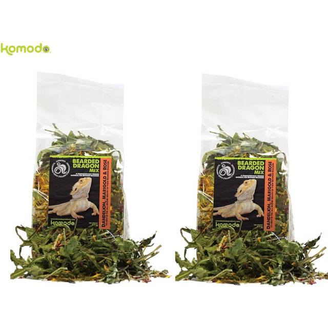 Komodo dried bearded dragon food mix reptile dandelion rose flower treat 80g