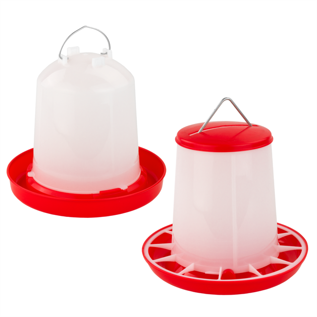 (3kg/L Chicken Feeder & Drinker) KCT Chicken Feeder Drinker Automatic Poultry Waterer Food Trough Auto Coop Water