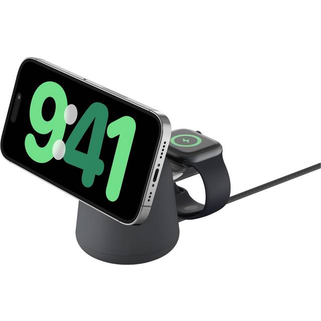 Belkin BoostCharge Pro 2-in-1 Wireless Charging Stand with MagSafe, 15W