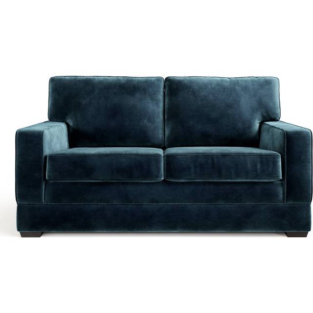 Jay-Be Urban Sofa Bed With E-pocket™ Mattress - Two Seater - Luxe Velvet Airforce, Blue
