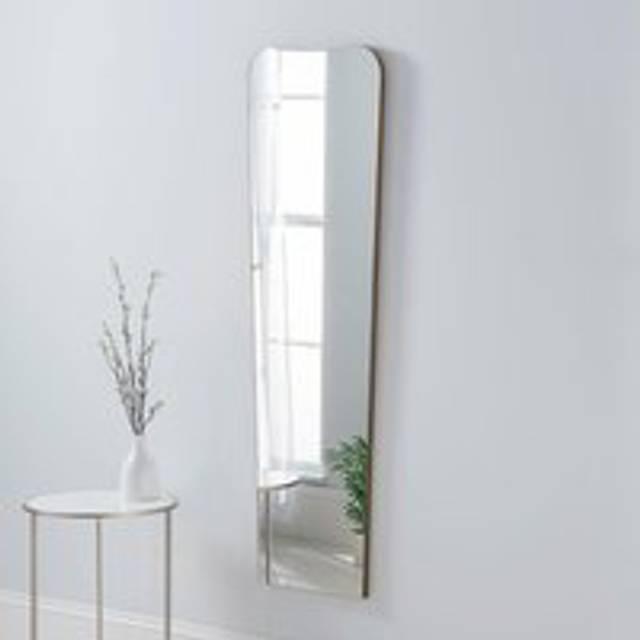 Yearn Contemporary Gold Curved Full Length Mirror 168 x 76cm