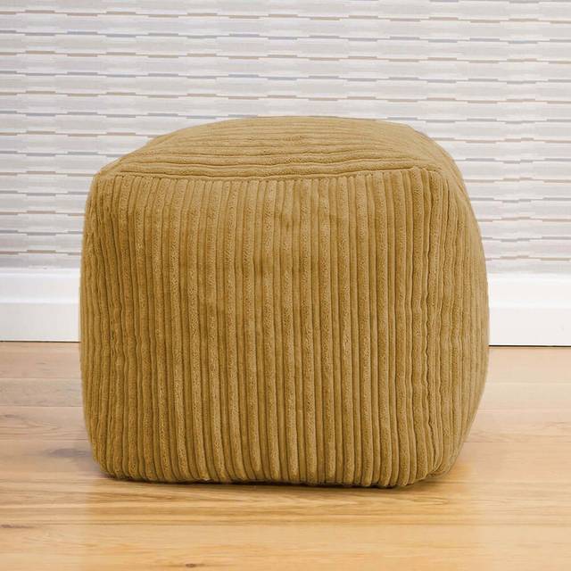 Jumbo Cord Cube Mustard Beanbag - Mustard - One Size - rucomfy Beanbags