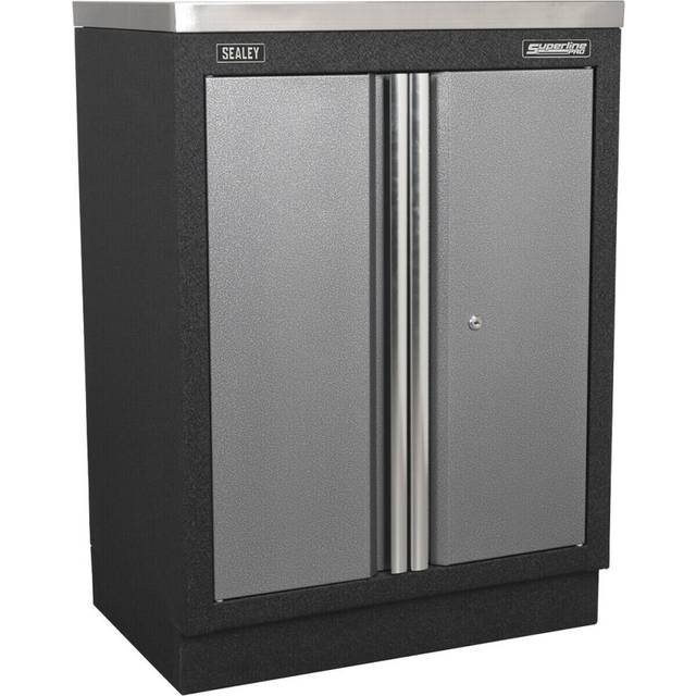680mm Modular 2 Door Floor Cabinet - Adjustable Shelf - Aluminium Handles