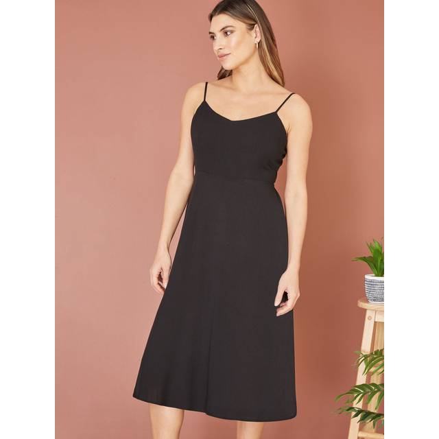 Yumi Women's Black Midi Dress New Look - UK 10