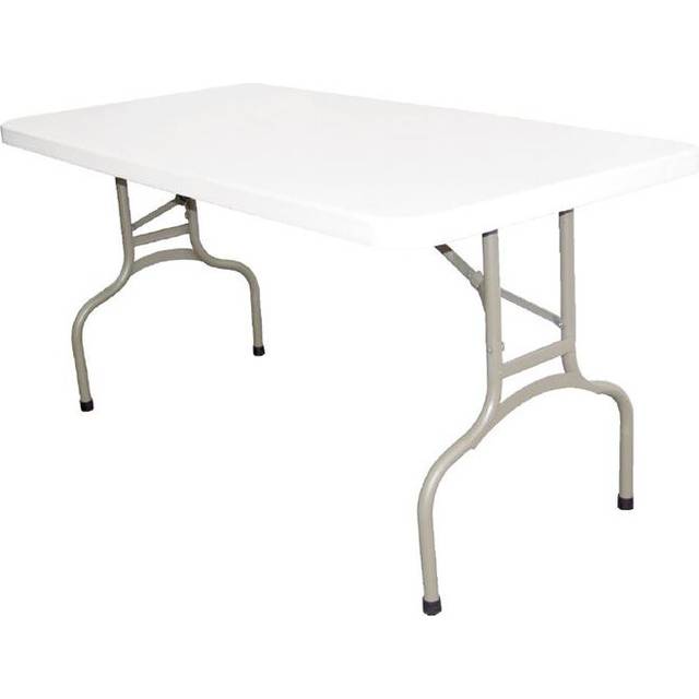 Bolero PE Rectangular Folding Table White 5ft (Single)