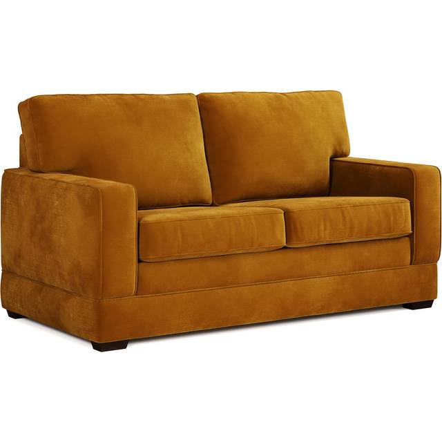 Jay-Be Urban Sofa Bed With E-pocket™ Mattress - Two Seater - Luxe Velvet Saffron, Gold