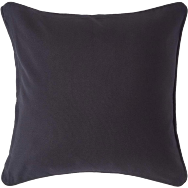 Homescapes Cotton Plain Black Cushion Cover, 60 x 60 cm