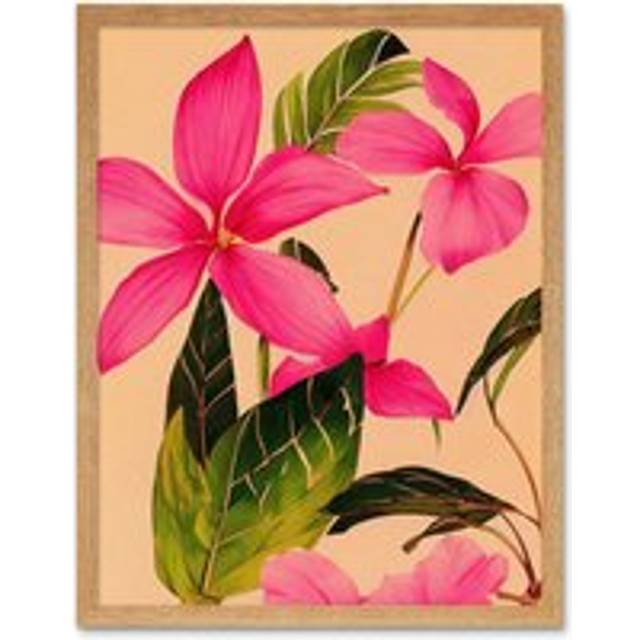 Exotic Plumeria Flower Plant Blooms Watercolour - Art Prints - Unframed (40.5cm H x 30.5cm W x 0.2cm D)