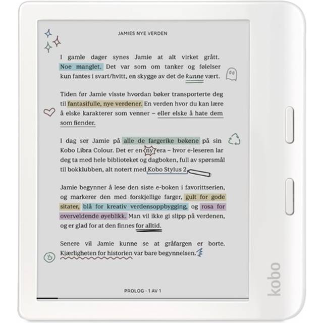 Kobo Libra Color-läsplatta, vit