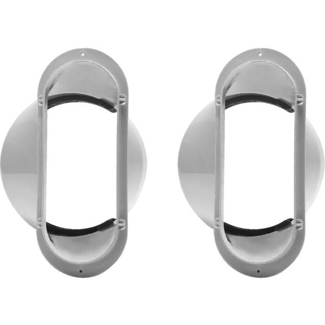 2X 15CM Portable Air Conditioner Window Exhaust Duct Pipe Hose Interface Connector(Flat Nozzle)
