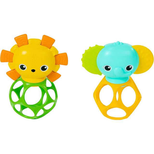 Bright Starts Soother Pals Easy-Grasp Legetøj med bidering 3 m 2 stk