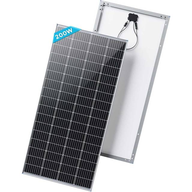 RENOGY 200 W 12 volt solpanel monokristallin solcellsmodul, solcellsanordning, idealisk för laddning av 12 V batterier, husbil, trädgård, campare, båt