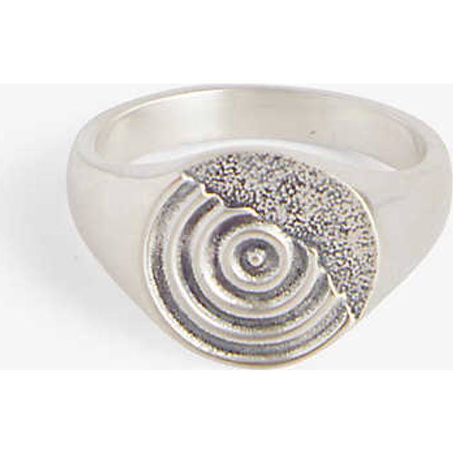 Serge Denimes Mens Silver Orbit Engraved Sterling-silver Ring P - SILVER