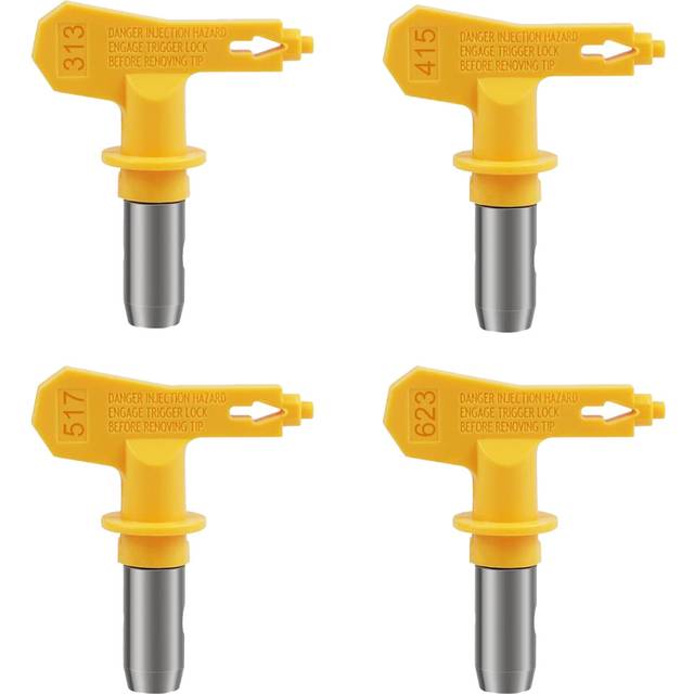 4 Pcs Reversible Airless Spray Tips for Airless Paint Sprayer (313,415,517,623)