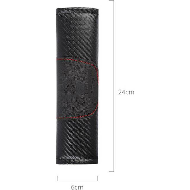 2pcs Mercedes Benz Carbon Fiber Style Leather Seat Belt Shoulder Pad