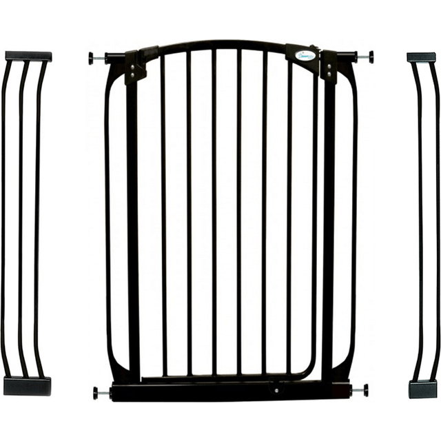 Dreambaby Chelsea Xtra-Tall Auto-Close Security Gate 71-80cm - Black 101 - 109cm (9+18cm Extension)