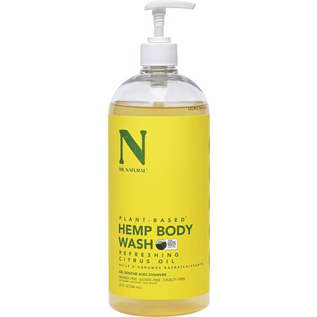 Dr. Natural Refreshing Oil Body Wash - Hemp with Citrus for Unisex 32 oz Body Wash
