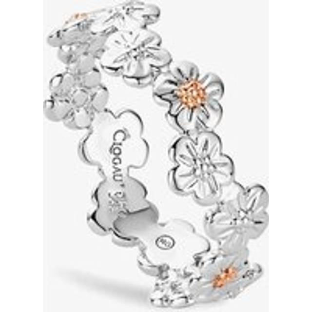 Clogau Silver & 9ct Rose Gold Forget Me Not Flower Ring 3SFMN0748-P - Two Colour