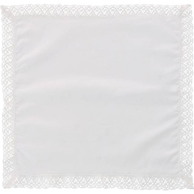 CTM Women's Park Avenue Lace Handkerchief - Ivory one size (one size)