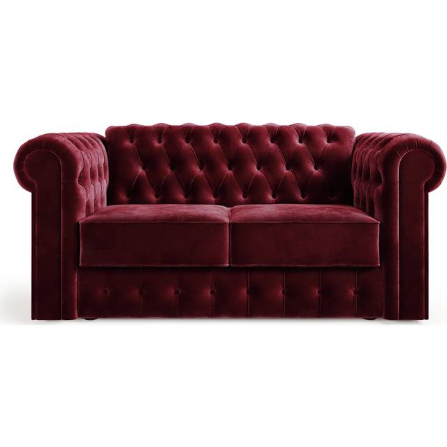 Jay-Be® Chesterfield Sofa Bed with e-Sprung™ Mattress - Two seater-Luxe Velvet Shiraz