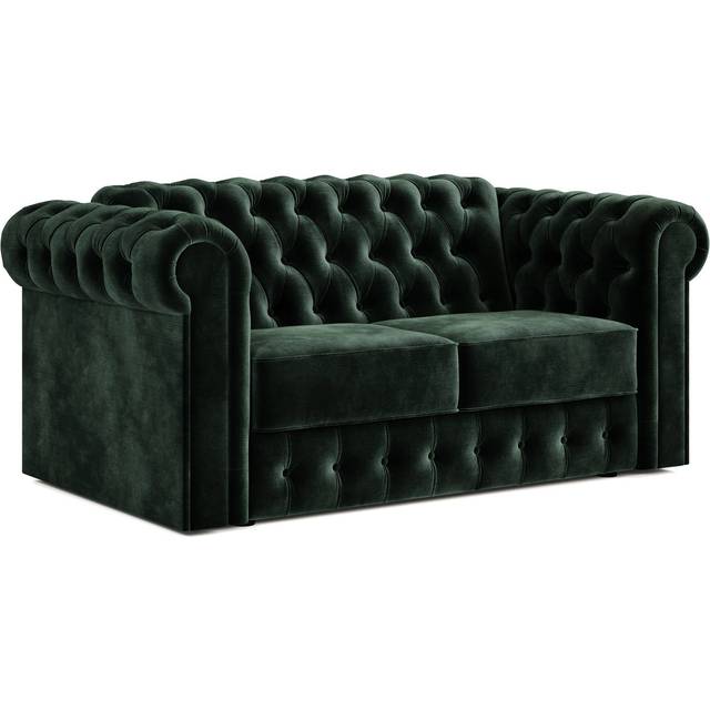 Jay-Be® Chesterfield Sofa Bed with e-Sprung™ Mattress - Two seater-Luxe Velvet Bottle Green