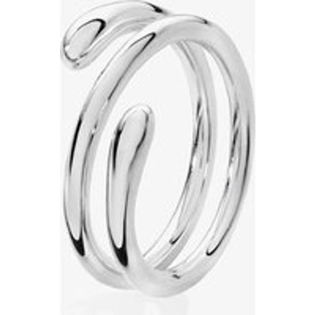 Lucy Quartermaine Silver Coil Drop Ring DR12L Q
