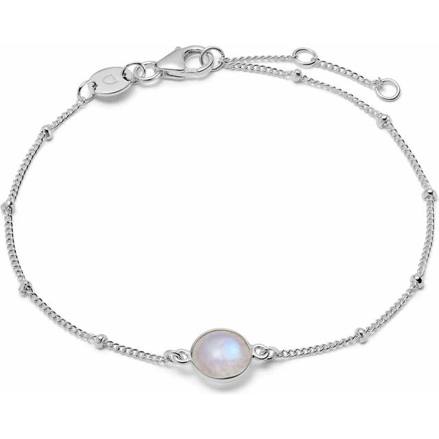 Rainbow Moonstone Healing Stone Bobble Bracelet Sterling Silver 18ct Gold Plated Sterling Silver