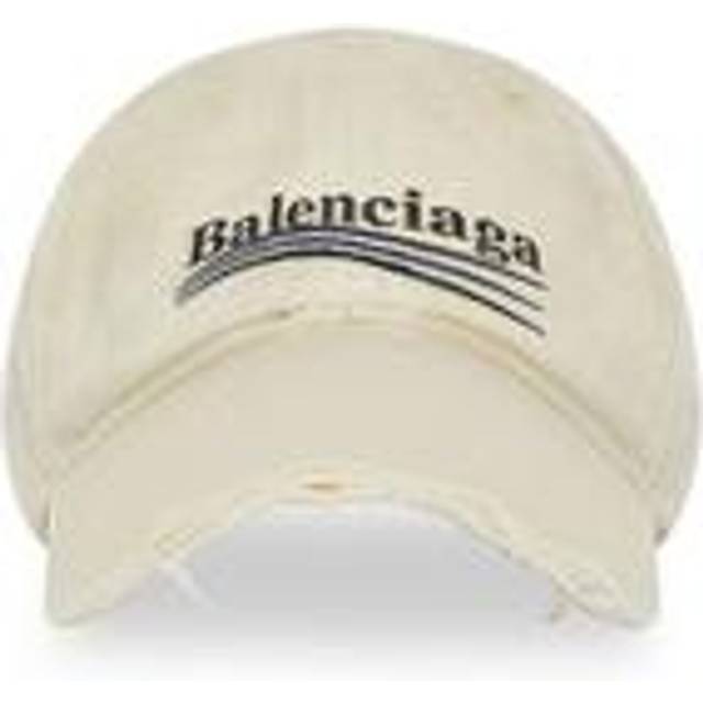 Balenciaga Political Campaign Destroyed Cap - Beige - Women's - - Cotton