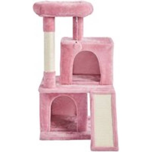 36' Cat Tree Multilevel Cat Tower with Double Condos, Pink - Yaheetech