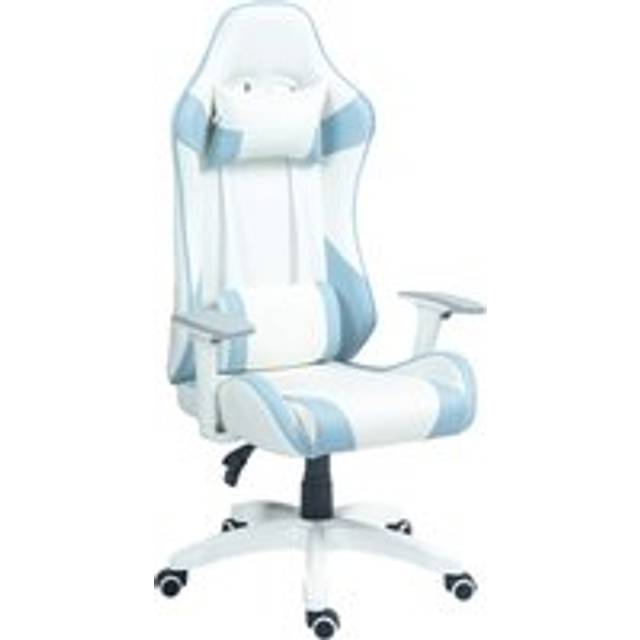 HOMCOM Gaming Chair for Adults Faux Leather Computer Chair w/ 3D Armrests Blue