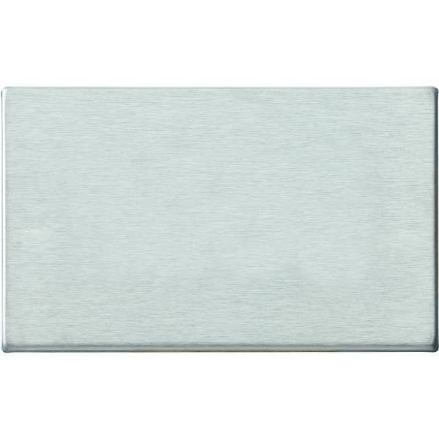 Hamilton Hartland G2 Screwless 2 Gang Blank Plate - Satin Steel  - 7G24BPD