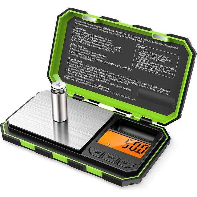 Digital Pocket Scale  300g 0001g Mini Scale With 50g Calibration Weight  functional Kitchen Scale With Tare Lcd Backlit Display   For Chri