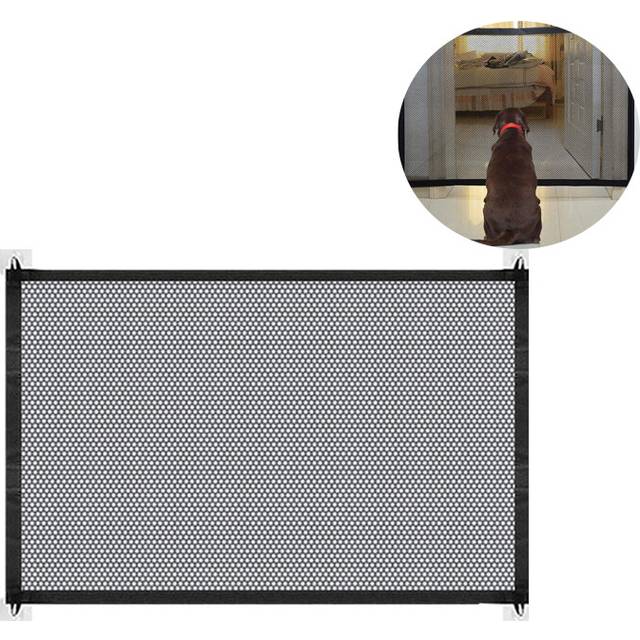 Dog Barriers, Magic Gate,Wide Expandable Folding Mesh Pet Gate for Stairs(110*76cm)